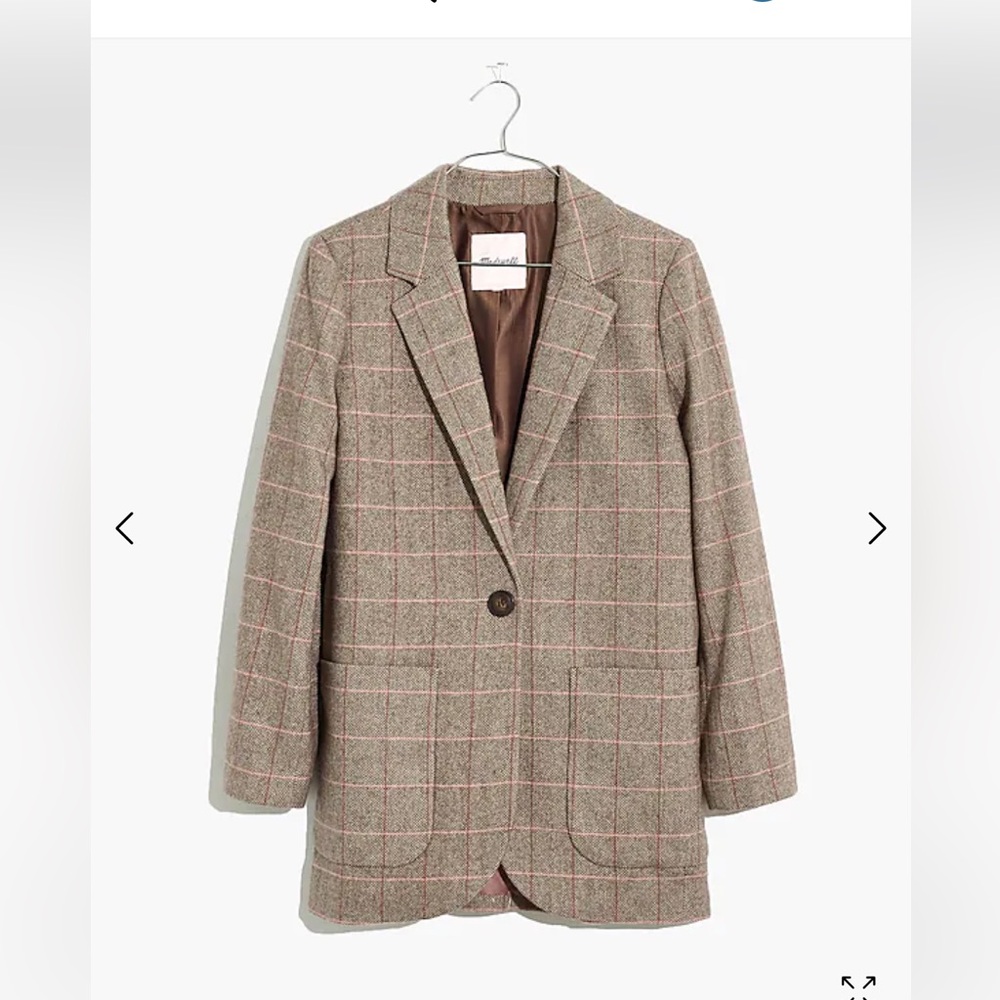Madewell Larsen Blazer (Plaid) - Sz XS